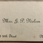 Anna's card after marrying Jens Peter Nielsen in 1919.